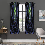 Blue And Black African Dashiki Print Curtain