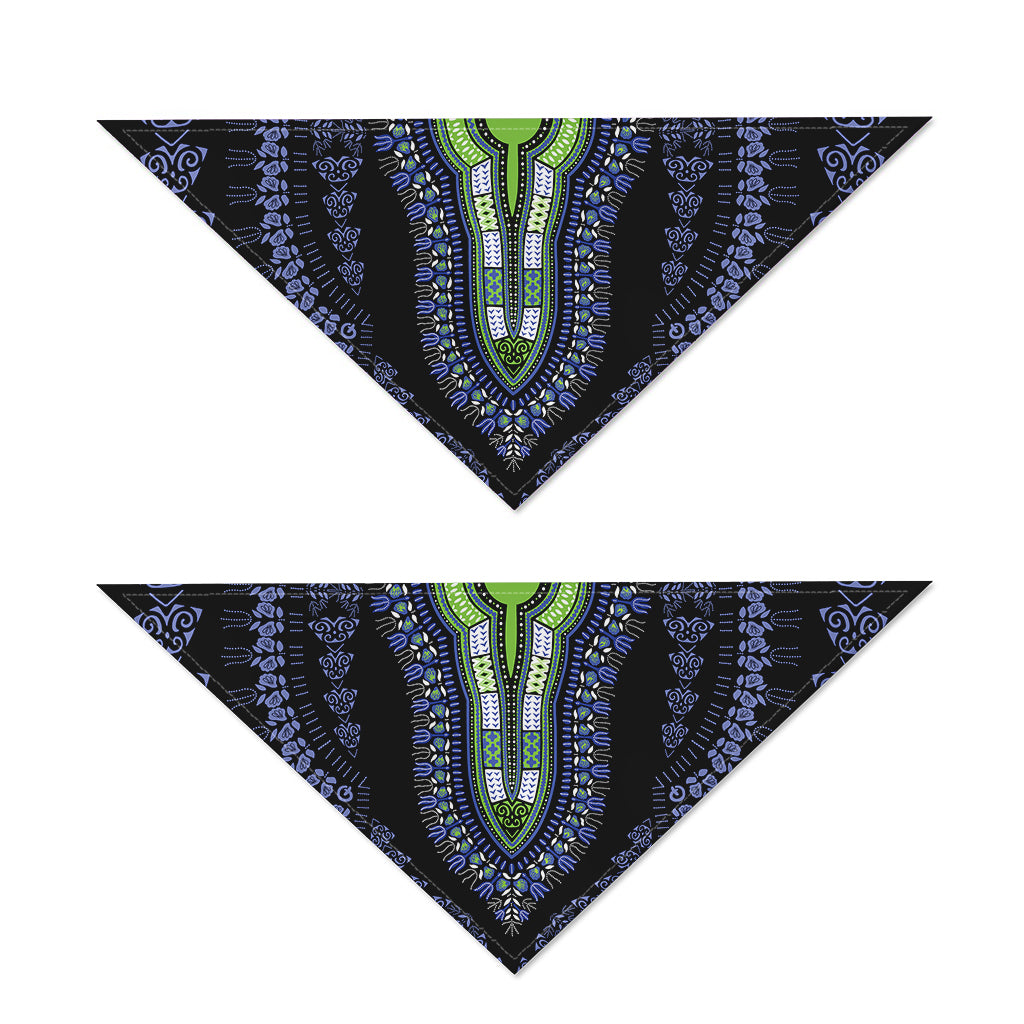 Blue And Black African Dashiki Print Dog Bandana