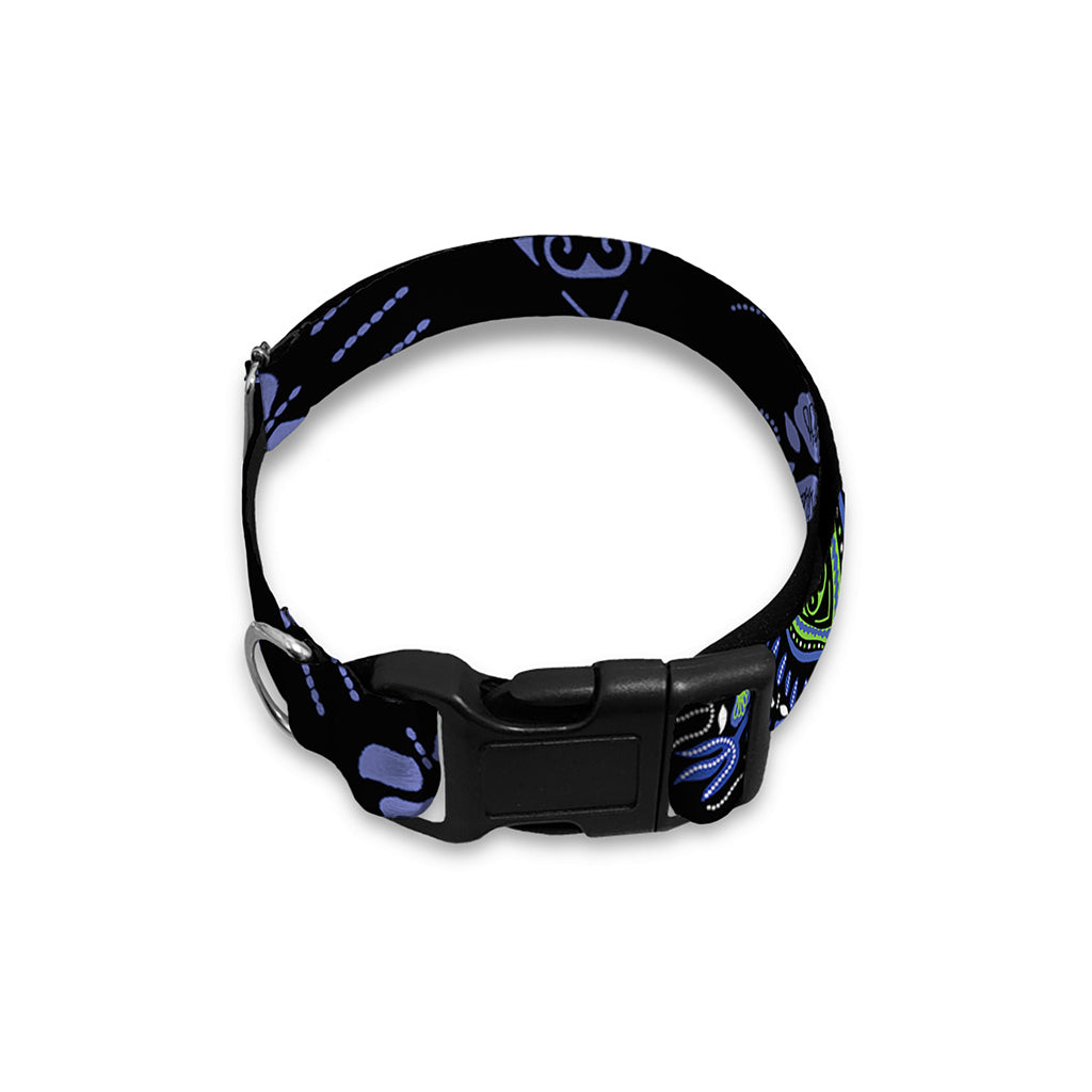 Blue And Black African Dashiki Print Dog Collar
