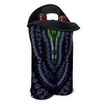 Blue And Black African Dashiki Print Double Neoprene Wine Tote