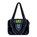Blue And Black African Dashiki Print Double Strap Bible Bag