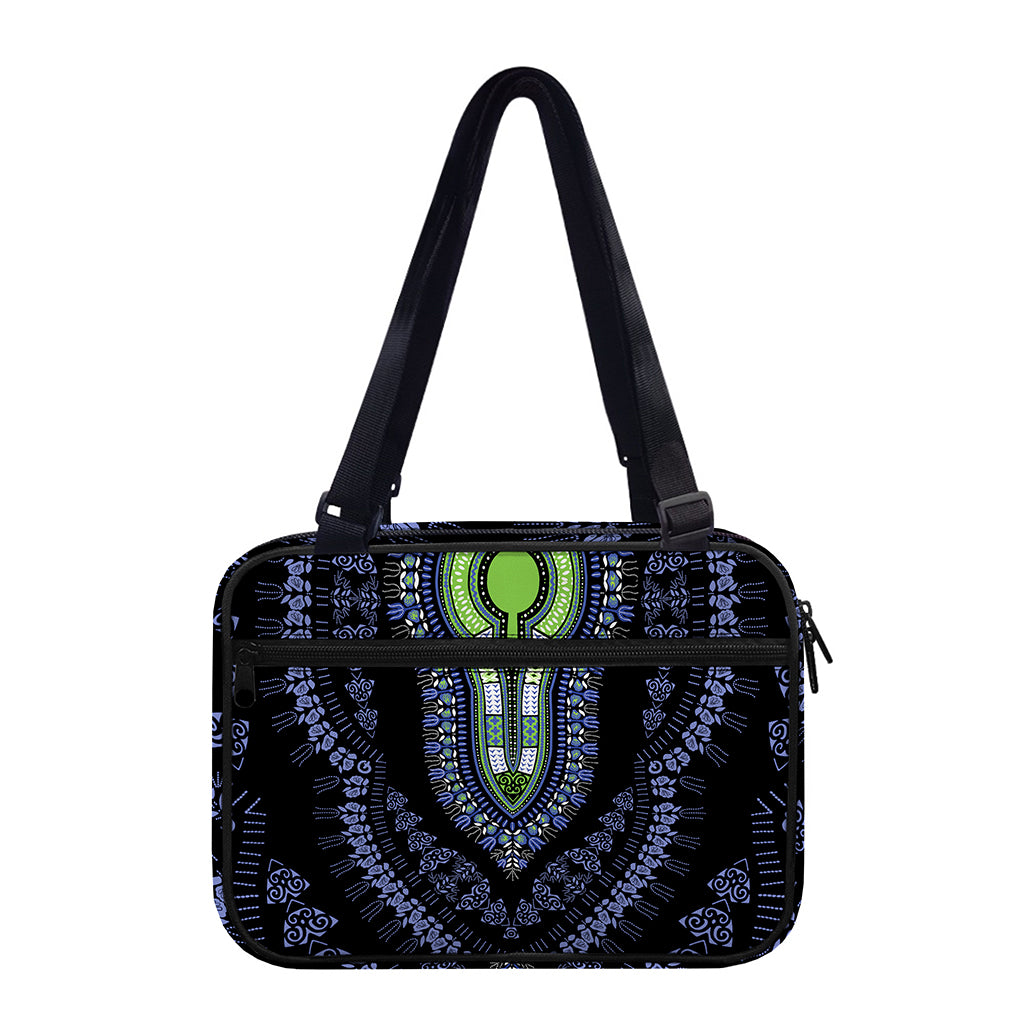 Blue And Black African Dashiki Print Double Strap Bible Bag