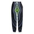 Blue And Black African Dashiki Print Fleece Lined Knit Pants