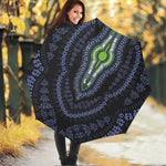 Blue And Black African Dashiki Print Foldable Umbrella