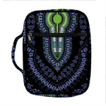 Blue And Black African Dashiki Print Front Pocket Bible Bag