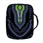 Blue And Black African Dashiki Print Front Pocket Bible Bag