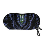 Blue And Black African Dashiki Print Glasses Case