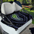 Blue And Black African Dashiki Print Golf Cart Seat Cover