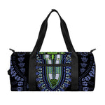 Blue And Black African Dashiki Print Gym Bag