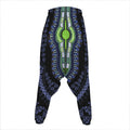 Blue And Black African Dashiki Print Hammer Pants