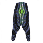 Blue And Black African Dashiki Print Hammer Pants