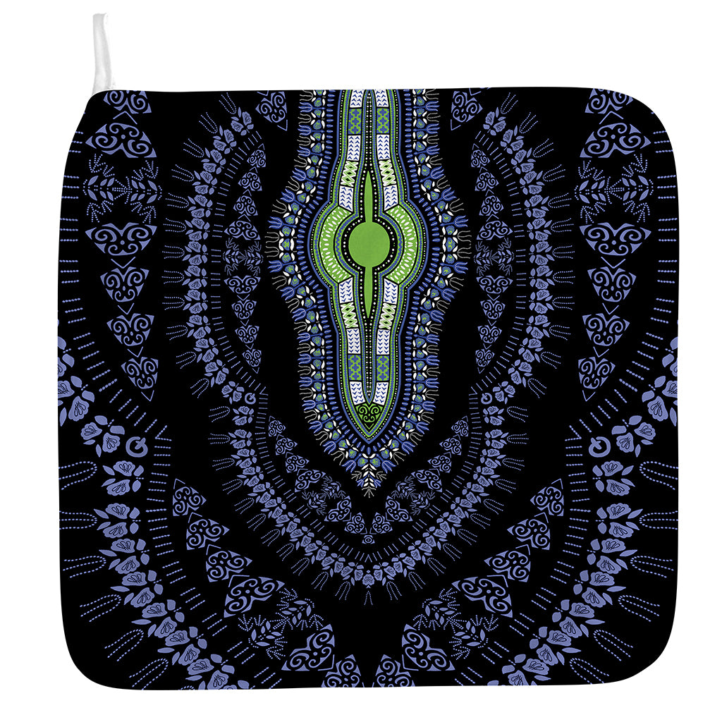 Blue And Black African Dashiki Print Hand Towel