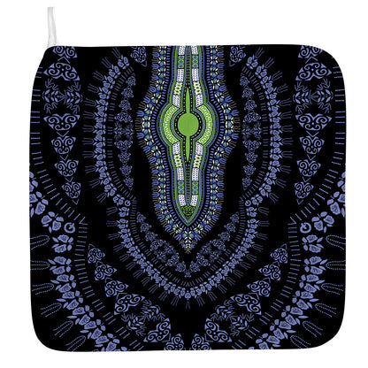 Blue And Black African Dashiki Print Hand Towel