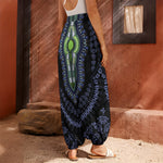 Blue And Black African Dashiki Print Harem Pants