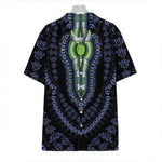 Blue And Black African Dashiki Print Hawaiian Shirt
