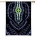 Blue And Black African Dashiki Print House Flag