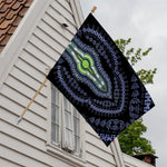 Blue And Black African Dashiki Print House Flag