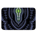 Blue And Black African Dashiki Print Indoor Door Mat