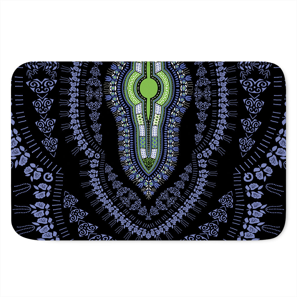 Blue And Black African Dashiki Print Indoor Door Mat