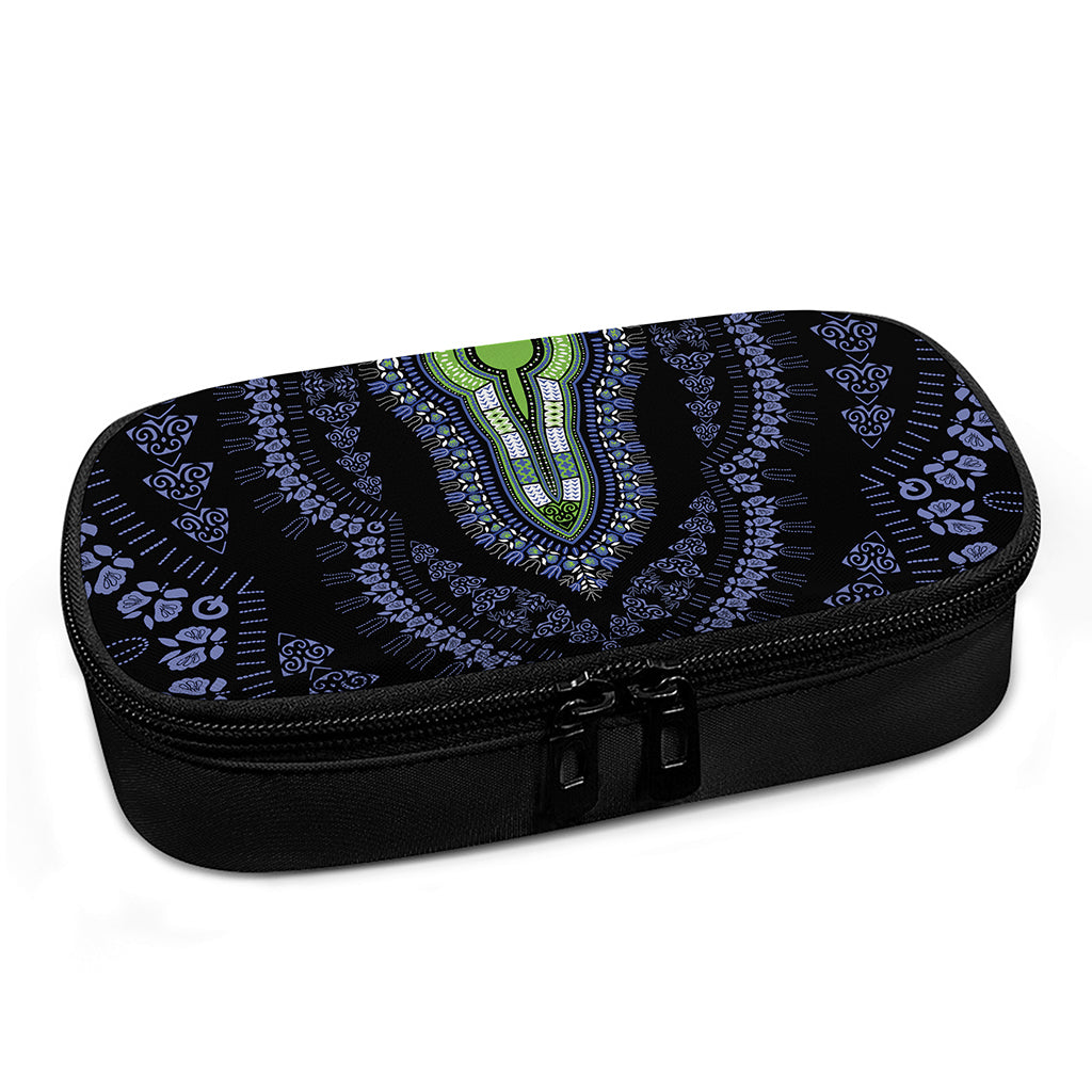 Blue And Black African Dashiki Print Insulin Cooler Travel Case