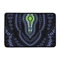 Blue And Black African Dashiki Print Kitchen Mat
