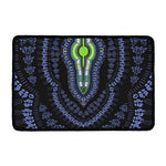 Blue And Black African Dashiki Print Kitchen Mat
