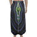 Blue And Black African Dashiki Print Lantern Pants