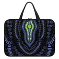 Blue And Black African Dashiki Print Laptop Sleeve With Handle