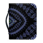 Blue And Black African Dashiki Print Leather Bible Cover