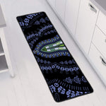 Blue And Black African Dashiki Print Long Kitchen Mat