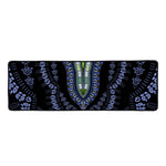Blue And Black African Dashiki Print Long Kitchen Mat