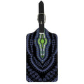 Blue And Black African Dashiki Print Luggage Tag