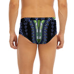 Blue And Black African Dashiki Print Men's Briefs