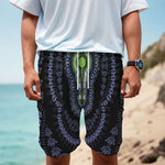 Blue And Black African Dashiki Print Men's Cargo Shorts