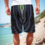 Blue And Black African Dashiki Print Men's Cargo Shorts