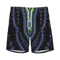 Blue And Black African Dashiki Print Men's Athletic Shorts