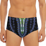 Blue And Black African Dashiki Print Men's Triangle Swim Briefs