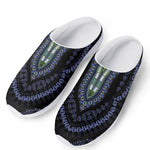 Blue And Black African Dashiki Print Mesh Casual Shoes