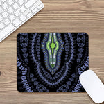 Blue And Black African Dashiki Print Mouse Pad