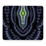Blue And Black African Dashiki Print Mouse Pad