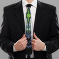 Blue And Black African Dashiki Print Necktie