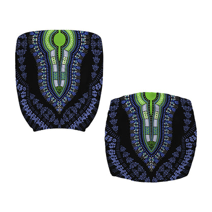 Blue And Black African Dashiki Print Office Chair Cover