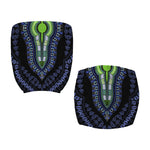 Blue And Black African Dashiki Print Office Chair Cover