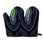 Blue And Black African Dashiki Print Oven Mitts