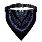 Blue And Black African Dashiki Print Over The Collar Dog Bandana