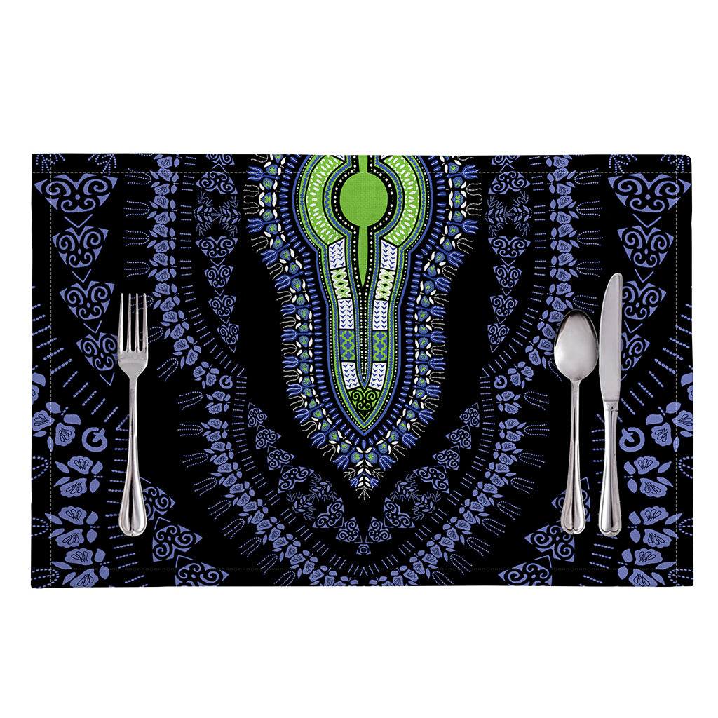 Blue And Black African Dashiki Print Placemat