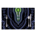 Blue And Black African Dashiki Print Placemat