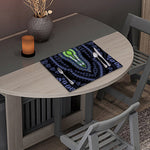 Blue And Black African Dashiki Print Placemat