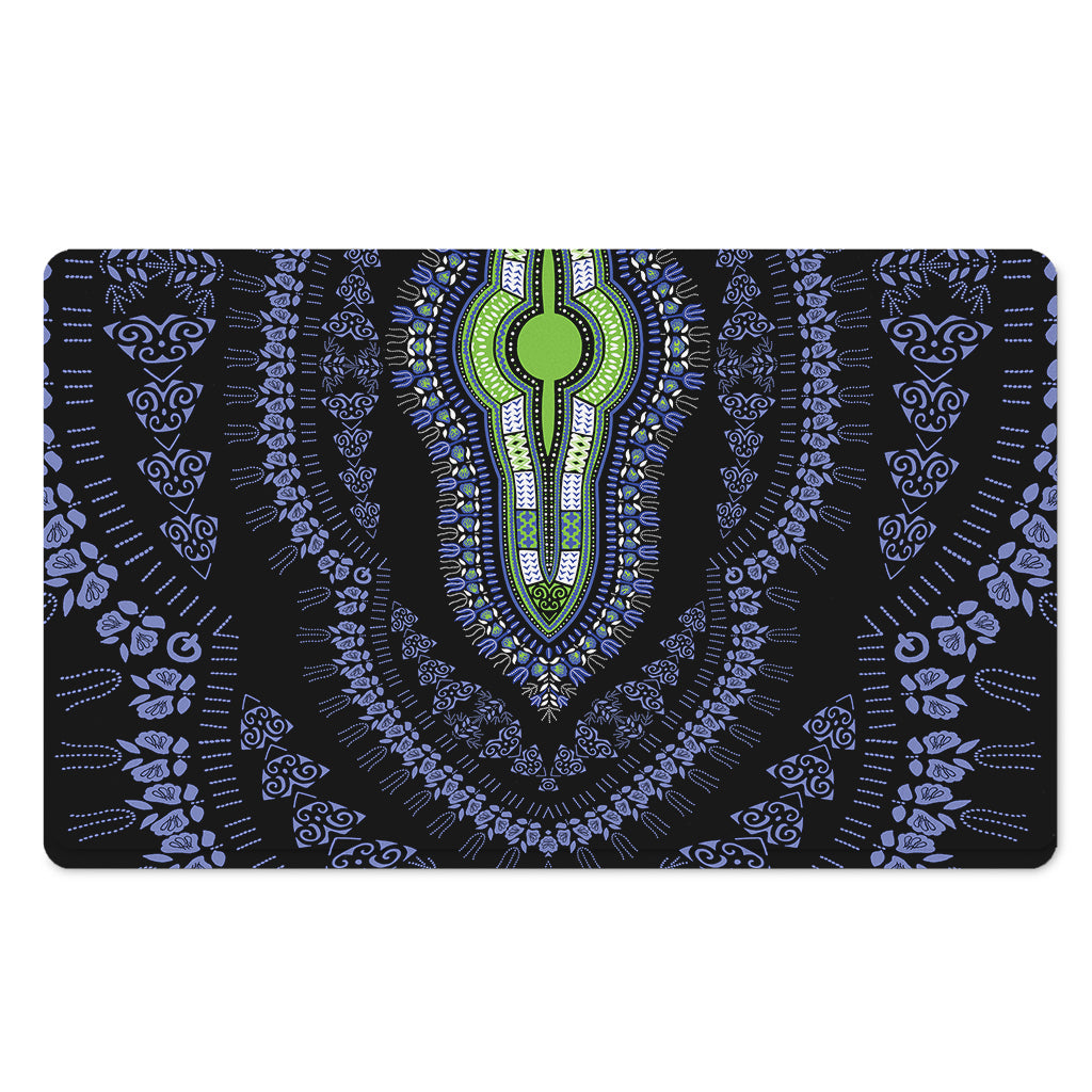Blue And Black African Dashiki Print Polyester Doormat