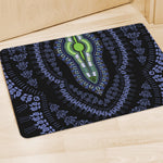 Blue And Black African Dashiki Print Polyester Doormat